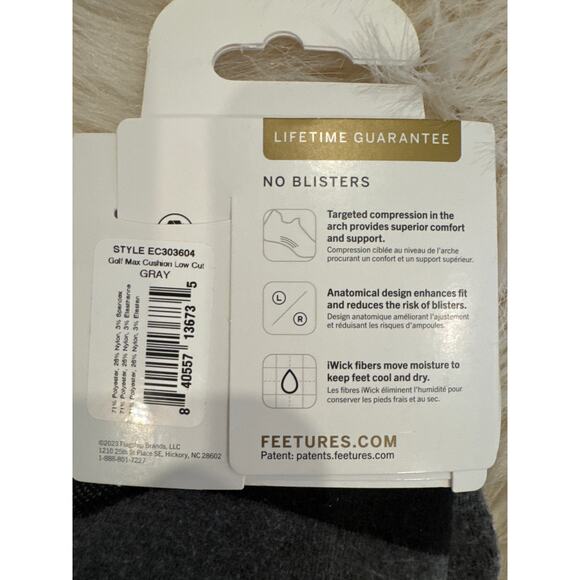 Feetures Elite Golf Max Cushion Low Cut Socks XL | Targeted Compression | NWT - Picture 3 of 5